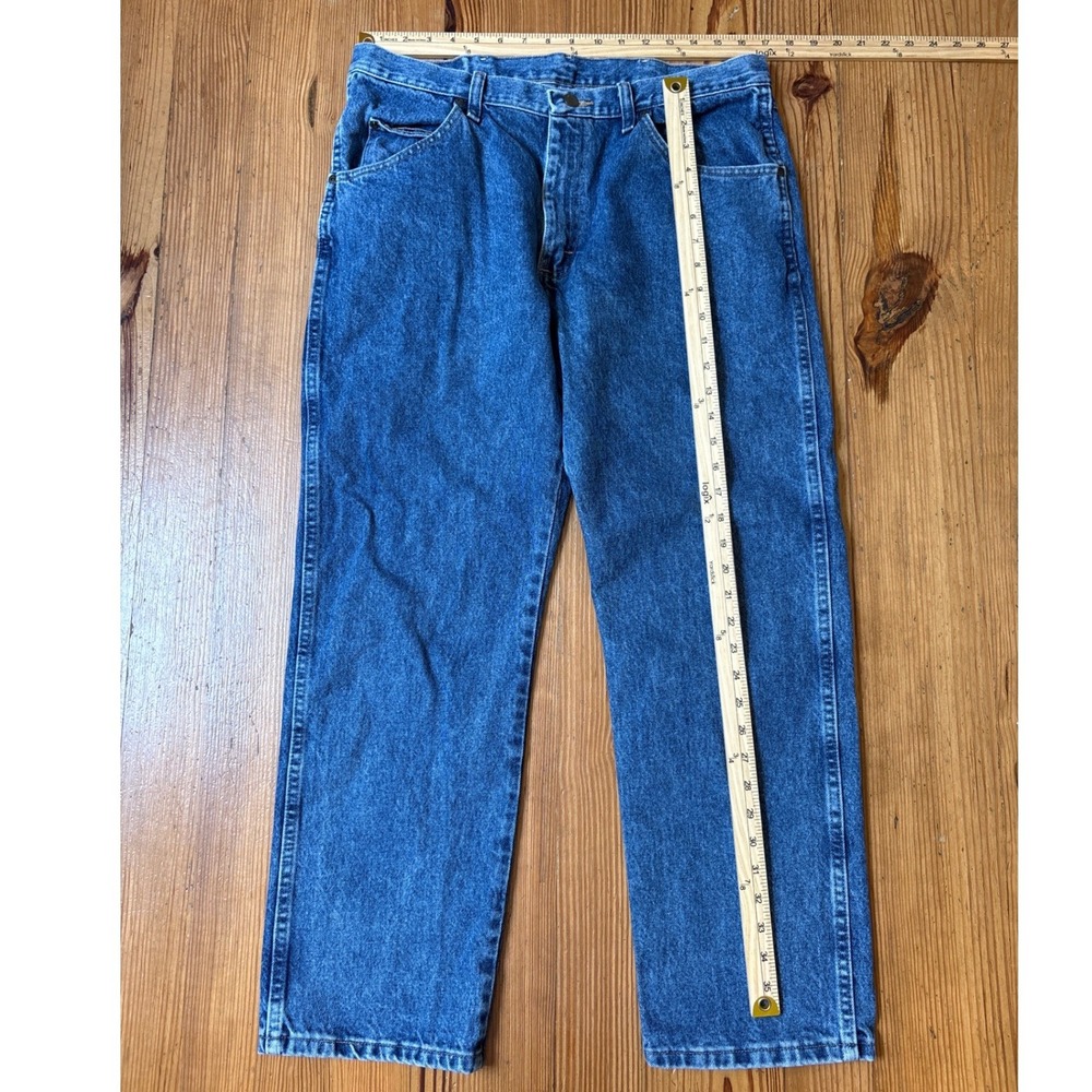 Wrangler Jeans Mens Blue Regular Fit Straight Leg Denim SIZE 36x29 - Picture 4 of 6